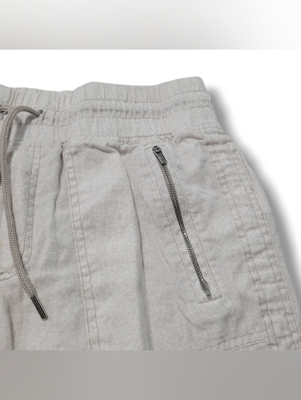 Athleta Pants Size 10 W29"xL26.5" Athleta Cabo Linen Jogger Pants Pull On Pants - Picture 5 of 8